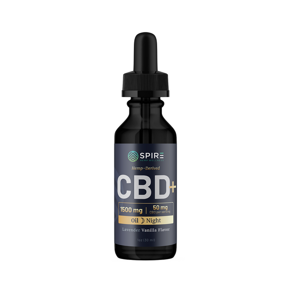 Picture of CBD Nighttime Oil bottle displaying Milligrams